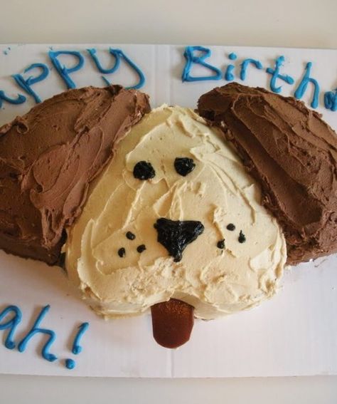 Birthday cakes for boys and girls are cooler than ever before Dog Shaped Cake, Easy Cakes For Kids, Dog Themed Birthday Party, Shark Cake, Puppy Cake, Dog Birthday Cake, Lego Cake, Shaped Cake, Dog Cakes