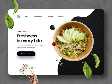 Restaurant Landing Page, Food Ui Design, Food Website Design Inspiration, Design Website Inspiration, Cooking Website, Food Website Design, Desain Ux, Cooking Websites, Dessert Restaurant