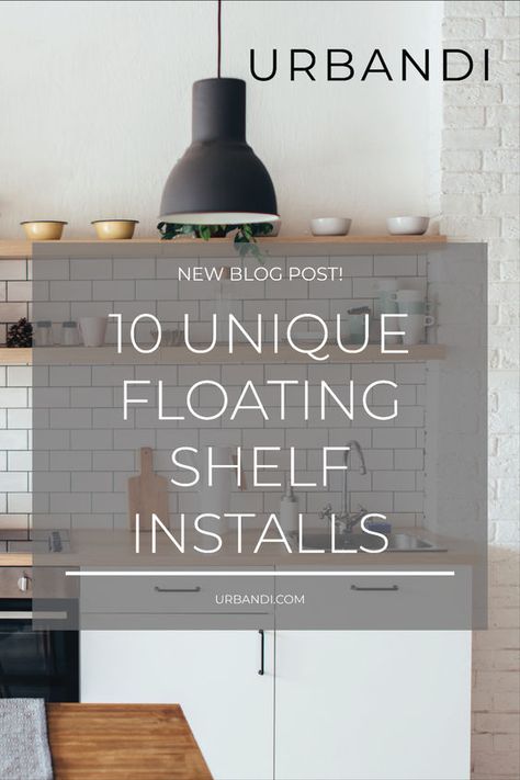 Floating shelves are all the rage right now and for good reason! With no visible brackets or wall support, they add a beautiful modern touch to any space. Floating shelves can be used for so much more than just decoration! Often used as a replacement for bulky wall units or cabinets, there are plenty of ways you can use floating shelves in your home that go beyond simply storing knickknacks. Feature Wall With Floating Shelves, Floating Shelves Alternative, Thick Floating Shelves Living Room, Floating Shelves Display Ideas, Floating Shelves High Ceiling, Floating Shelves Accent Wall, Wallpaper With Floating Shelves, Kitchen Floating Shelves And Cabinets, Spacing Between Floating Shelves