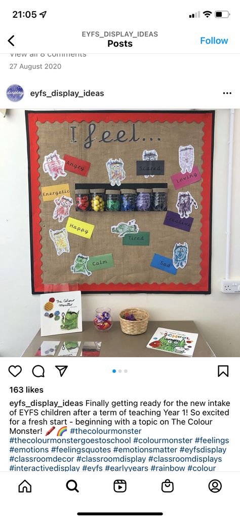 Nurture Classroom Ideas, Nurture Room Displays, Colour Monster Display Eyfs, Eyfs Emotions Display, Emotions Area Eyfs, Colour Monster Display, Nurture Room Ideas, Nurture Classroom, Feelings Display