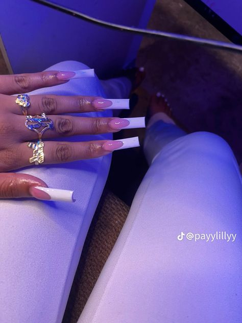 Curved Nails, Long Acrylic Nail Designs, Hard Nails, Colored Acrylic Nails, Girly Acrylic Nails, Dope Nail Designs, Short Square Acrylic Nails, Long Acrylic Nails Coffin, Acrylic Nails Coffin Pink