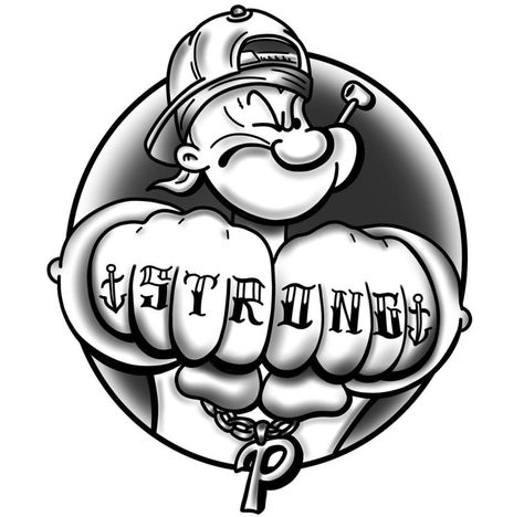 Popeyes Tattoo, Popeye Tattoo, Skeleton Drawings, Cartoon Sketches, Tattoo Images, Tattoo Design, Tatting, Skeleton, Tattoo Designs