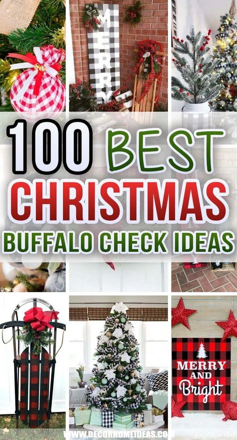 100+ Best DIY Buffalo Check Christmas Decor Ideas | Decor Home Ideas