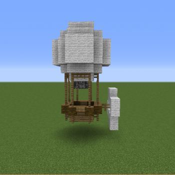 Minecraft Balloons Build, Minecraft Hot Air Balloon, Minecraft Balloons, Mc Ideas, Minecraft Inspo, Minecraft Decorations, Minecraft Blueprints, Wood Stairs, Minecraft Builds