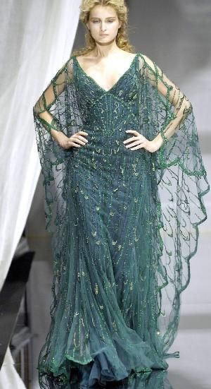 Zuhair Murad Haute Couture, Dusty Teal, Fantasy Dresses, Couture Gowns, Moda Vintage, Gorgeous Gowns, Fantasy Fashion, Beautiful Gowns, Fancy Dresses