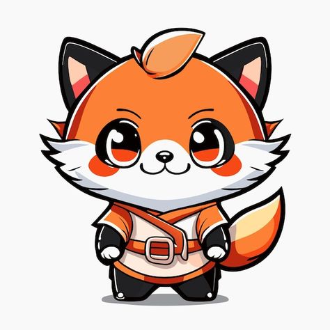 Cute Mascot Design, Mechanic Logo Design, Anime Mascot, Mechanic Logo, Fox Mascot, Cute Mascot, Fox Character, Animal Mascot, Logo Cartoon