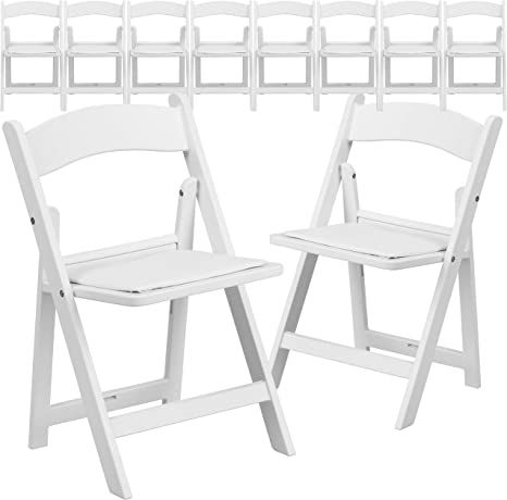 Flash Furniture 10 Pack Kids White Resin Folding Event Party Chair with Vinyl Padded Seat Kids Folding Chair, Padded Folding Chairs, Backyard Barbeque, Kids Dining, Party Chairs, Outdoor Folding Chairs, Folding Chairs, Kids Events, Cushion Filling