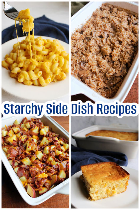 Are you looking for some new starchy side dish recipes for your rotation? Then you are in the right place! This collection of recipes has side dishes featuring potatoes, rice, pasta, and more. Starchy Side Dishes, Simple Side Dishes, Rice Pasta, Dish Recipes, Side Dish Recipes, Side Dish, Food Dishes, Side Dishes, Steak