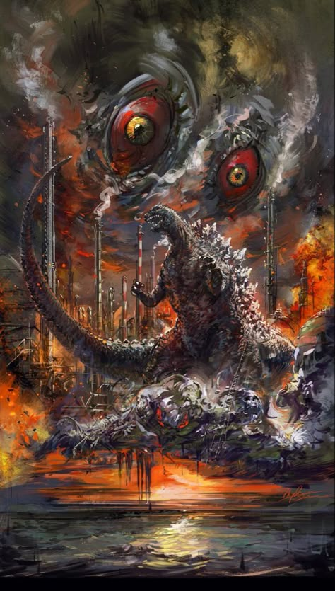 Shin Godzilla, Monster Movie, Godzilla Comics, Godzilla Wallpaper, All Godzilla Monsters, Japanese Monster, Kaiju Art, Cool Monsters, Giant Monsters