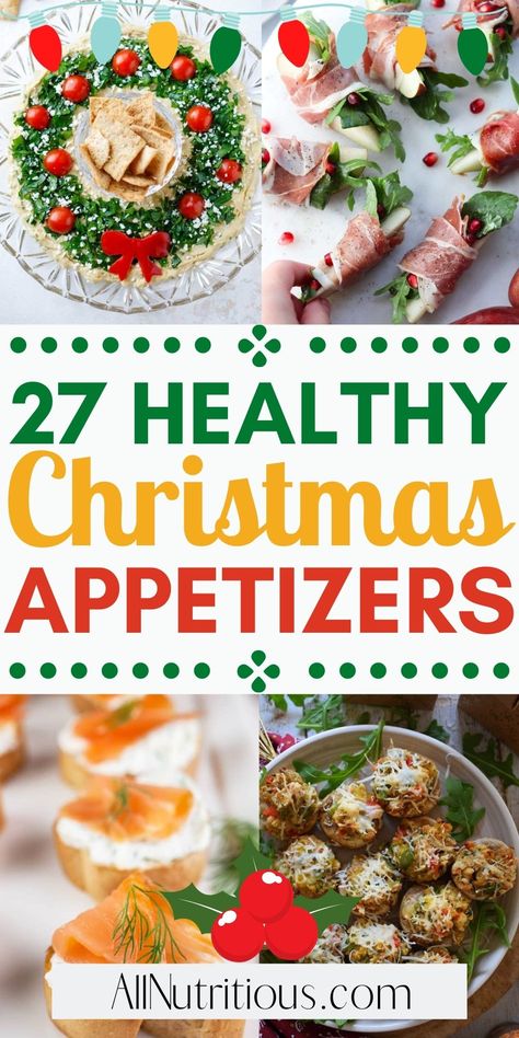 Quick And Healthy Appetizers, Healthy Christmas Appetizers Party, Christmas Healthy Appetizers, Light Christmas Appetizers, Christmas Appetizers Healthy, Christmas Healthy Snacks, Christmas Kabobs, Healthy Christmas Appetizers, Christmas Appetizer Recipes