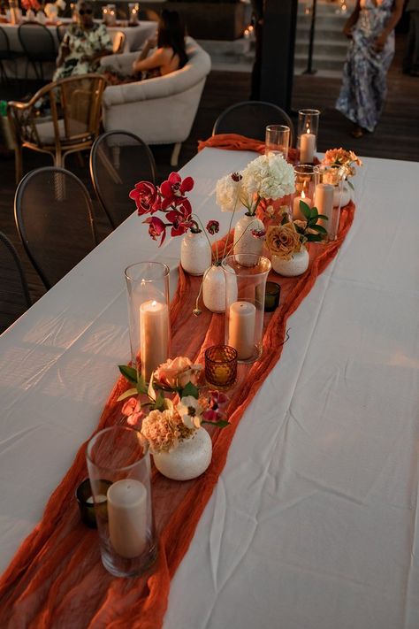 Fall Bud Vase Tablescape, Candle And Bud Vase Centerpiece Wedding, Kc Skyline, Rooftop Event, Bud Vases Wedding, Moody Palette, Bud Vase Centerpiece, Cottage Rose, Bride Shower