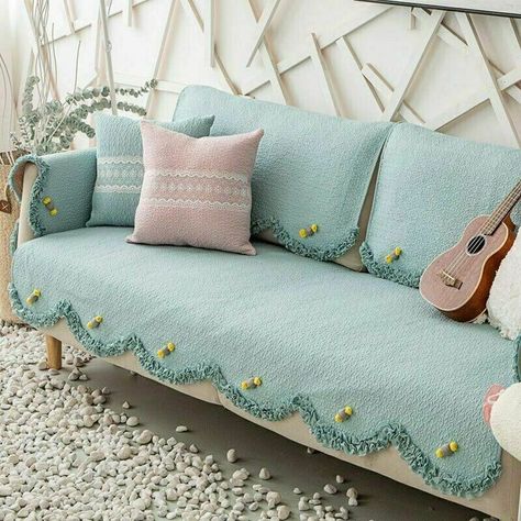 Free Crochet Sofa Cover Pattern 2022 Sofa Cover Ideas, Stylish Sofa Sets, Sofa Table Decor, Sofa Covers Online, Washable Sofa Covers, Patchwork Sofa, Color Sofa, Sofa Makeover, Candy Decor