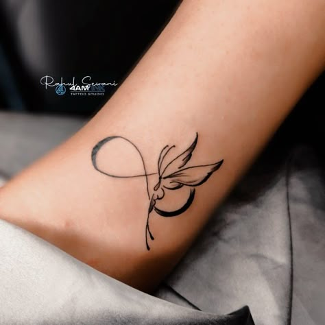 Infinity Butterfly Tattoo, Infinity Butterfly, Tattoo Spots, Remembrance Tattoos, Angel Wings Tattoo, Dope Tattoos For Women, Feather Tattoo, Feather Tattoos, Dope Tattoos