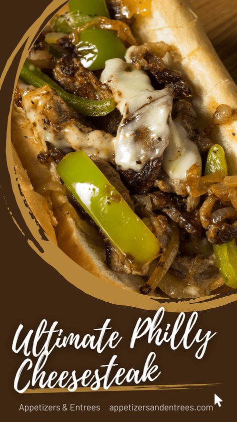 Ultimate Philly Cheesesteak - Appetizers & Entrees Tender Ribeye Steak, Philly Cheese Steak Sandwich Recipe, Philly Steak Sandwich, Philly Cheesesteak Recipe, Philly Sandwich, Philly Cheese Steak Sandwich, Steak Sandwich Recipes, Philly Cheese Steak Recipe, Philly Steak