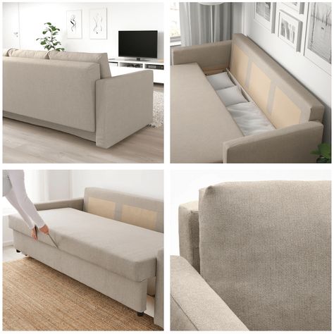 Complete 2021 IKEA Friheten Sofa Bed Review - TLC Interiors Beige Sofa Bed Living Room, Boho Sofa Bed, Friheten Sofa Living Rooms Ideas, Ikea Friheten Sofa Living Rooms, Friheten Sofa Living Rooms, Ikea Pull Out Couch, Ikea Friheten Sofa, Friheten Sofa Bed, Sofa Bed Guest Room