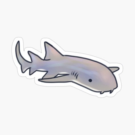 Get my art printed on awesome products. Support me at Redbubble #RBandME: https://www.redbubble.com/i/sticker/Cute-Nurse-shark-illustration-by-Artofmayara/163695253.EJUG5?asc=u Cute Shark Drawing Kawaii, Nurse Shark Drawing, Nurse Shark Tattoo, Shark Drawing Easy, Shark Oc, Shark Stickers, Shark Illustration, Shark Drawing, Nurse Shark