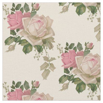 #Vintage Pink & Cream Roses Fabric - #floral #gifts #flower #flowers Beige Vintage Aesthetic, Pinky Rose, Pale Pink Background, Colored Roses, Notes Stationery, Floral Fabrics, Wine Tags, Cream Roses, Stationery Accessories