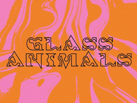 Glass Animals Custom Typeface by Lauren Hakmiller Heatwaves Wallpaper Glass Animals, Glass Animals Poster, Glass Animals Album Poster, Glass Animals Aesthetic, Glass Animals Band, Glass Animals Concert, Antique Logo, 50% Logo, Bedroom Wall Collage