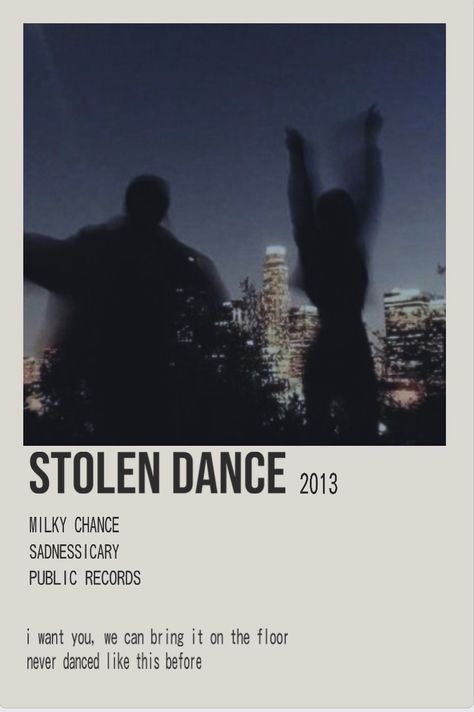 Polaroid poster for the song stolen dance by milky chance (2013) Taylor Swift Discography, Milky Chance, Polaroid Posters, Taylor Songs, Music Poster Ideas, Vintage Music Posters, Taylor Swift New, Music Poster Design, Taylor Swift Music