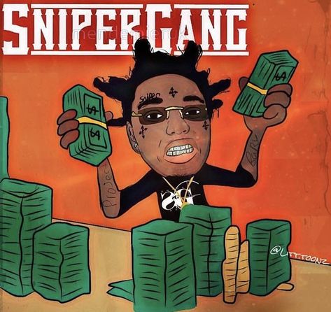 Kodak Black sniper gang Kodak Black Wallpaper Cartoon, Black Cartoon Tattoo, Kodak Black Cartoon, Kodak Black Poster, Kodak Black Wallpaper, Lil Kodak, Bape Art, Bape Wallpaper, Bape Wallpaper Iphone