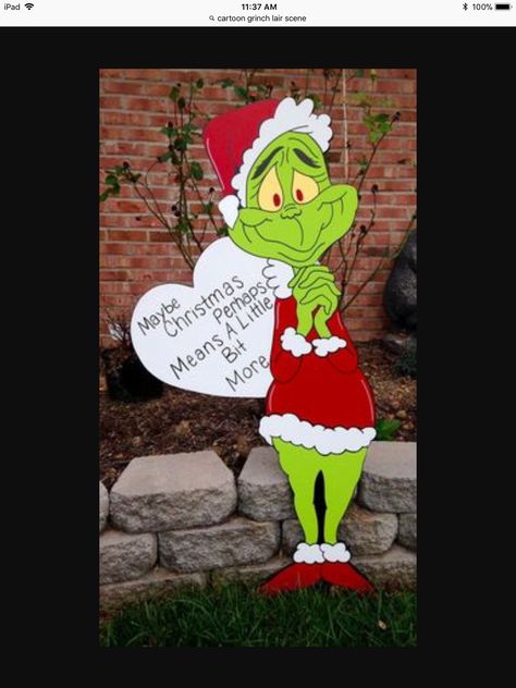 Christmas Yard Art Grinch, Christmas Lights Yard, Grinch Cutouts Yard Art Patterns, Grinch Cutouts Yard Art, Grinch Stealing Christmas Lights, Wood Yard Art Grinch, Grinch Yard Art, The Grinch Signs Yard Art, Pegasus Drawing