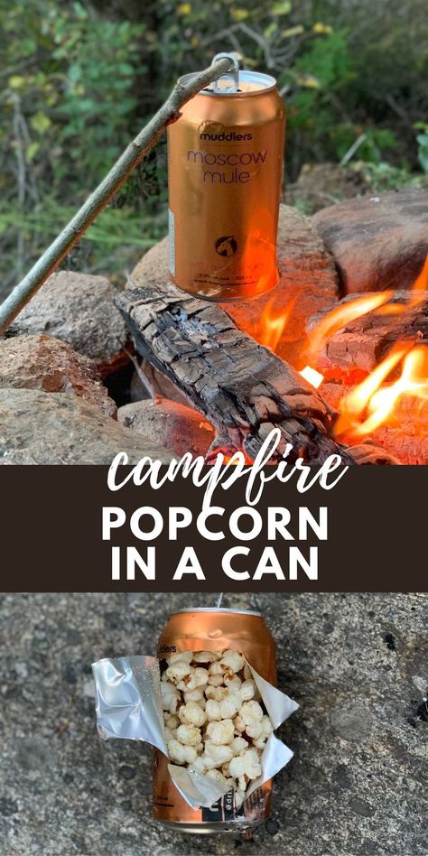 Campfire Popcorn, Campfire Snacks, Camping Meal, Camping Snacks, Camping Inspiration, Camping Hacks Diy, Campfire Food, Campfire Cooking, Open Fire