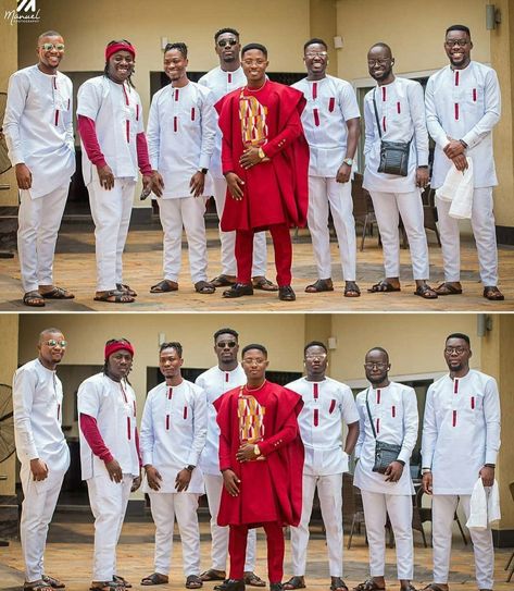 Ghanaian Men Traditional Wear, Ghanaian Traditional Wedding Dresses, Ghana Kumasi, Ghanian Wedding, Ghana Traditional Wedding, Bridal Train, Ghanaian Wedding, African Wear For Men, Nigerian Traditional Wedding