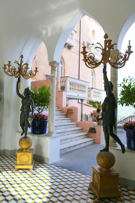 Palazzo Avino a stunning five-star deluxe hotel on Italy's famed Amalfi coast. Amalfi Coast Hotels, Ravello Italy, Real Life Princesses, Amalfi Coast Travel, White Hall, Amalfi Coast Wedding, Opulent Interiors, Amalfi Coast Italy, Paris Hotels