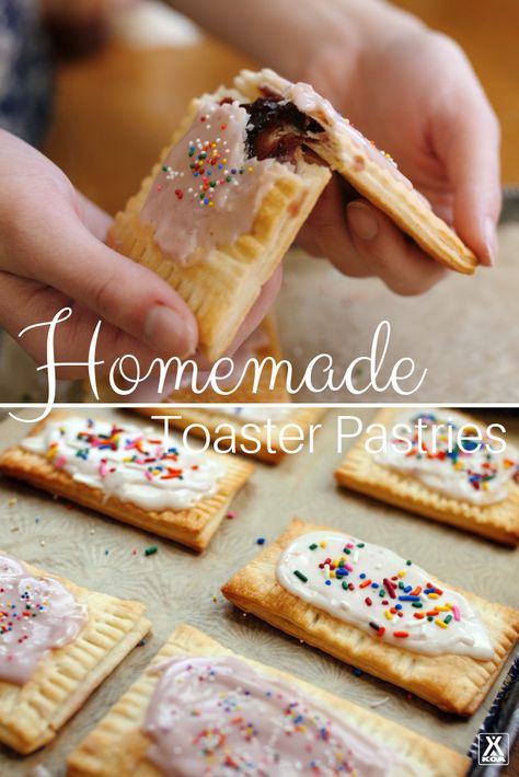 Pie Crust Dough Recipe, Pie Crust Homemade, Homemade Pop Tarts Recipe, Homemade Poptarts, Pop Tarts Recipe, Pastry Filling, Homemade Pop Tarts, Strawberry Pop, Poptart Recipe