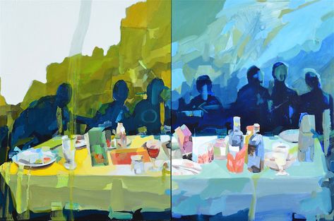 Creating stories out of mud and water, Painting Gallery - Melinda Matyas Paintings Diptych Art, Paint Drop, Portraiture Painting, People Painting, Expressionism Painting, Painting Gallery, Original Art For Sale, Seven Days, Abstract Expressionist