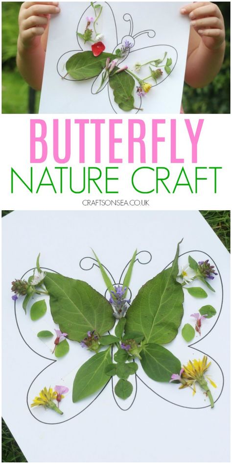 Butterfly Nature Craft Spring Arts And Crafts, Painting Trees, Nature Craft, Butterfly Nature, Egg Cartons, Toddler Arts And Crafts, Making Necklaces, Spring Crafts For Kids, Daycare Activities