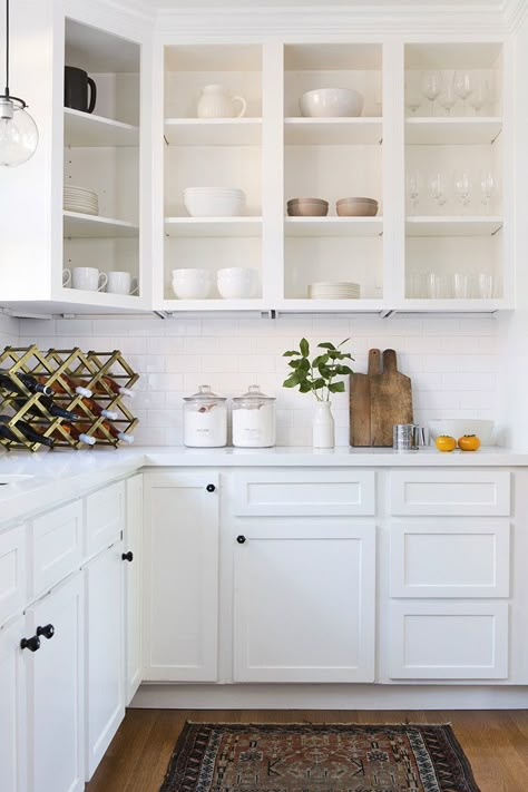 How to Get Organized Room by Room, According to a Professional Organizer via @MyDomaine Remodeling Trends, Open Kitchen Shelves, Top Kitchen, New Kitchen Cabinets, Kitchen Cabinets Makeover, Kitchen Trends, Cabinets Organization, Trendy Kitchen, White Kitchen Cabinets