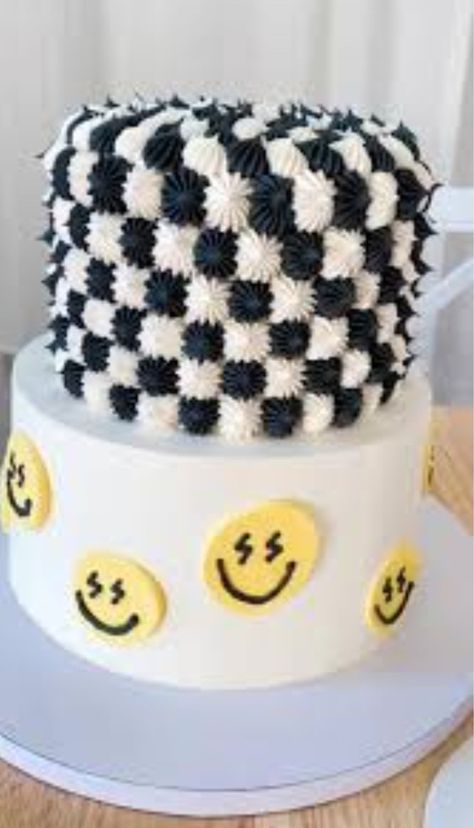 Checkered Desserts, Vans Themed Birthday Party, One Cool Dude Cake, Bad Two The Bone Cake, One Happy Dude Cupcakes, Two Cool Birthday Cake, Checkered Birthday Cake, One Happy Dude Smash Cake, Food For Kids Birthday Party