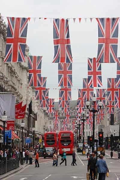 Jubilee Decorations, Rule Britannia, Regent Street, London Baby, Union Jack Flag, London Bus, England And Scotland, London Town, Santa Lucia