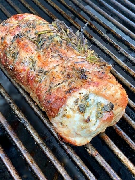 How To Grill An Herb Stuffed Pork Loin - Proud Italian Cook Grilled Stuffed Pork Tenderloin, Bbq Stuffed Pork Tenderloin, Italian Stuffed Pork Loin, Stuffed Pork Loin Grill Recipes, Stuffed Pork Belly, Herb Stuffed Pork Loin, Grilled Stuffed Pork Loin, Stuffed Smoked Pork Tenderloin, Stuffed Pork Tenderloin On The Grill