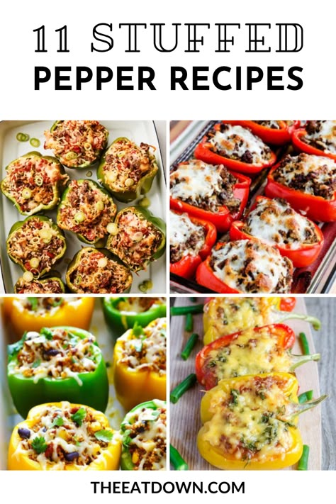 Stuffed Bell Pepper Meal Prep, Stuffed Bell Peppers Bacon, Cauliflower Stuffed Bell Peppers, Diy Stuffed Peppers, Recipe For Bell Peppers, Delicious Stuffed Peppers, Healthy Meals With Bell Peppers, Bell Pepper Dinner Recipes, Stuffed Bell Peppers Freezer Meal