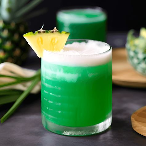 Beetlejuice Cocktail Recipe - The Beetlejuice cocktail is a sweet, fruity concoction with a tropical twist. The pineapple juice and melon liqueur give it a refreshing, tangy flavor, while the vodka adds a kick of strength. The overall taste is smooth, vibrant, and delightfully exotic. Beetlejuice Alcoholic Drink, Beetlejuice Themed Drinks, Beetle Juice Drink, Beetle Juice Snack Ideas, Beetlejuice Cocktail Recipe, Beetlejuice Drink Non Alcoholic, Beetle Juice Cocktail, Beetlejuice Punch, Beetlejuice Drink Recipe