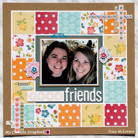 Friend Scrapbook, Scrapbook Design Layout, Scrapbook Pictures, Creative Memories Scrapbooking, Simple Scrapbook, Scrapbook Layout Sketches, Creative Scrapbook, Birthday Scrapbook, Kids Scrapbook