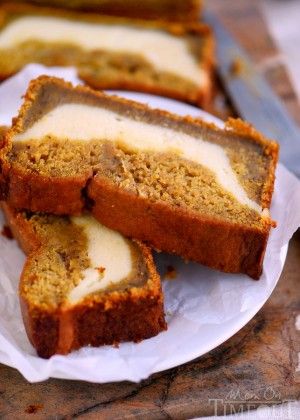 This Pumpkin Cheesecake Banana Bread is perfect for dessert but also doubles as an amazing breakfast...or snack...or lunch. It's pretty amazing no matter what time you eat it! Ultra moist and bursting with pumpkin flavor! Pumpkin Banana Bread Cheesecake, Bananas Pumpkin Bread, Banana Pumpkin Cream Cheese Bread, Pumpkin Banana Bread Cream Cheese, Banana Cheesecake Bread, Cheesecake Banana Bread, Cheesecake Bread, Healthy Pumpkin Cheesecake, Cheesecake Banana