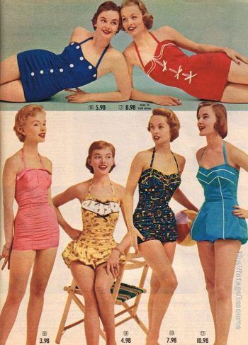 Spiegel swimwear collection 1955 swimsuits 50s Swimwear, 1950s Bathing Suits, 1950s Swimsuit, Mode Rockabilly, Retro Swimwear, Vintage Bathing Suits, Look Retro, Vintage Swimsuit, Swimsuit Collection