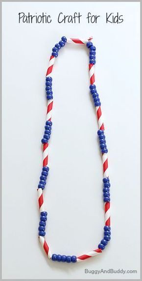 Patriotic Necklace, Decor Celebration, Labor Day Crafts, 4th Of July Craft, Fourth Of July Crafts For Kids, 13 Colonies, 4th July Crafts, July Decor, Patriotic Crafts