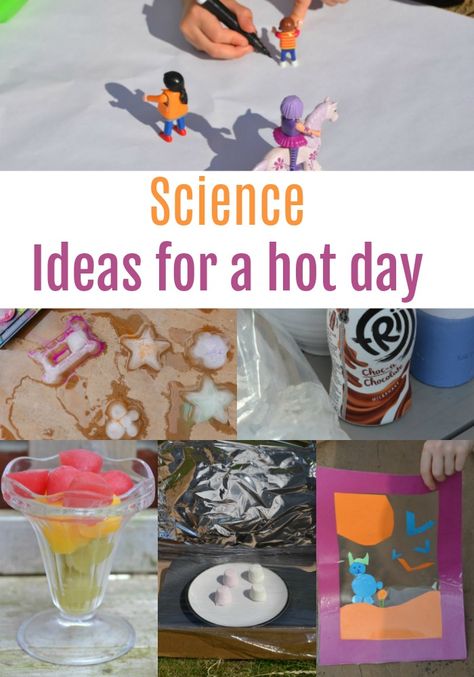 Summer science for hot days. Fun summer science ideas to cool you off in summer. Make ice cream, paint on ice, make slushy drinks and more #summerscience #scienceexperiments #iceexperiments #shadowexperiments Summer Science Experiments For Kids, Summer Science Experiments, Outdoor Science, Slushy Drinks, Club Activities, Middle School Science Experiments, Science Experiments For Kids, Bored Kids, Summer Science