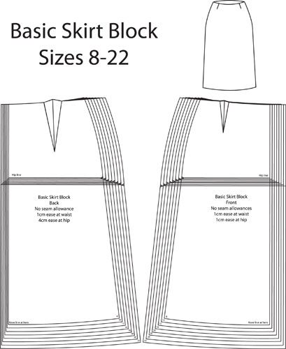 Skirt Block Pattern, Basic Skirt Pattern, Pattern Grading, Pattern Draping, Tailored Skirt, Basic Skirt, Pattern Drafting, Sewing Lessons, Block Pattern