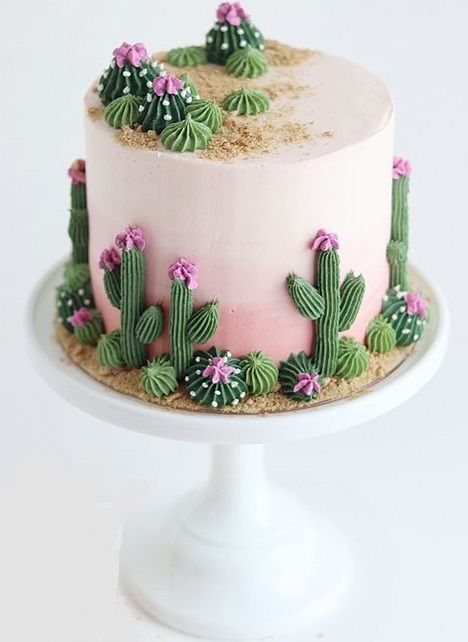 Make A Cactus, Cheesecake Recipes Easy Homemade, Oreo Torte, Edible Sand, Best Buttercream Frosting, Cactus Cake, Cookies And Cream Cake, Cookie Recipes Unique, Chocolate Cake Recipe Easy