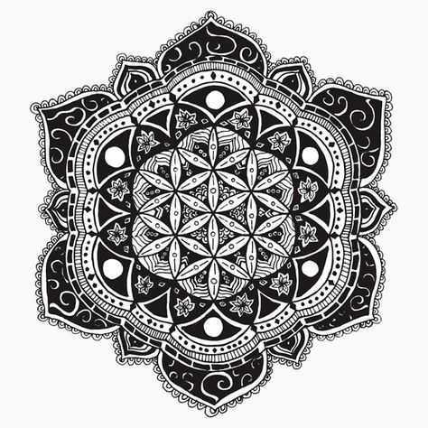 Flower of Life Nature Sacred Geometry, Flower Of Life Mandala, Sacred Geometry Flower Of Life, Mandala Sacred Geometry, Flower Of Life Tattoo, Yoga Studio Design, Marquesan Tattoos, Geometric Nature, Mandalas Painting