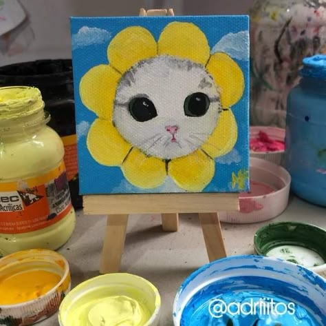 Cute Easy Paintings, Colorful Canvas Art, Flower Art Drawing, Cute Canvas Paintings, Deep Art, Indie Art, Canvas Painting Designs, Painting Art Lesson, Picture Collage Wall