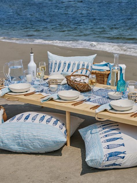 Romantic beach picnic