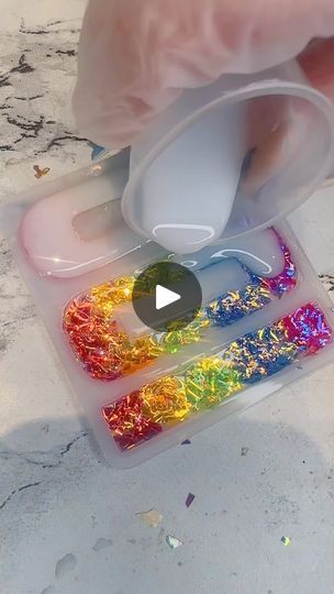 54K views · 520 reactions | Ready to make some vibrant rainbow hair clips in hyper-speed, full process coming right up 🌈⚡️ Get ready, set, GO!   Available in my next shop drop on Sunday, March 31st at 8pm! Don’t miss out on these beauties! 🏃‍♀️  UV Resin @jdiction_officials   #resinabout #colourfulartwork #glitter #sparkleythings #myart #resinart #resinartistsofinstagram #cutehairclipclub #rainbowlovers #funkyaccessories #allthecoloursoftherainbow #whattacombo #satisfyingstuff #vibrantrainbow #ResinArt  #Hairaccessories #ResinArt #CraftyCreations #HairClipLove #artyfarty #partoftheprocess #resinprocess #dominos #RainbowHair #HairClips #resinprocess | Resin About | D.O.D · Dominos (Friction Remix) Hair Clip Glitter, Diy Resin Hair Clips, Uv Resin Ideas, Uv Resin Crafts, Resin Rainbow, Clip Ideas, Resin Hair Clips, Ready Set Go, Rainbow Hair