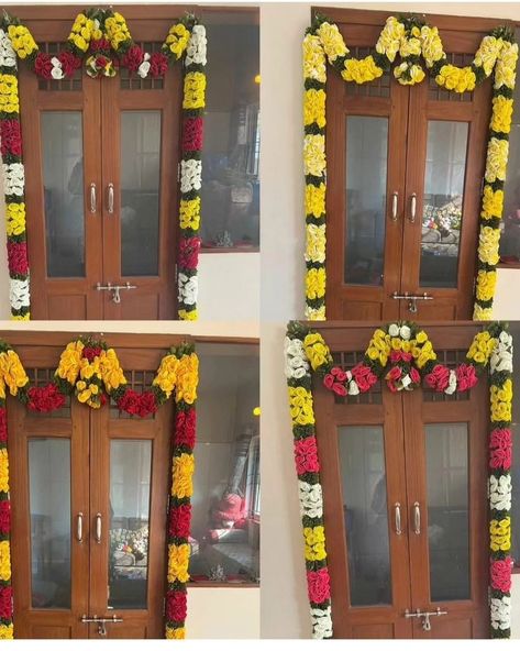 *Rose Gajamala door set* *Price. 3500+ ship*👆 Quality No compromise....Making time 10-15 days Place your orders on WhatsApp 9500124371 #Doormalas #Garlands #Poojaroomdecor #Bagilathorana #festivedecor #indianfestivals #Gajamalas #doorset #diwalidecoration #homedecorindia #uniqueinhandicrafts #handicraftsinindia #diwaligifting #asianwedding #giftingideas #weddingcreation #makeinindia #festivecollection #FabricMalas #Washablehangings #Homedecor #Doordecor #Entrancedoorhangings Door Toran, Diwali Gif, Home Decor India, House Door, Return Gift, Door Sets, House Doors, Pooja Rooms, Diwali Decorations