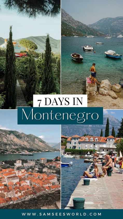 Montenegro Itinerary Rose Montenegro, Balkan Itinerary, Montenegro Vacation, Montenegro Aesthetic, Montenegro Itinerary, Boyfriend List, European Cruise, 7 Day Itinerary, Montenegro Travel